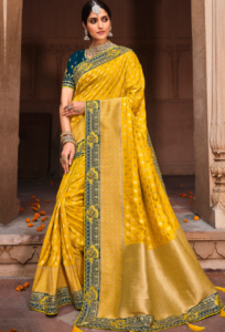 Banarasi Saree with Contemporary Borders