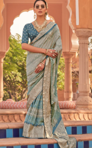 Banarasi Silk Saree with Digital Prints