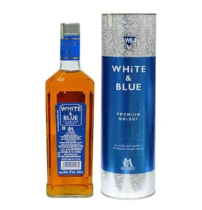 white and blue whisky